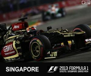 пазл Кими Райкконен - Lotus - 2013 Гран при Сингапура, классифицированы 3